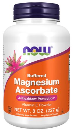 Now® Foods NOW Magnesium Ascorbate Pure Buffered Powder (hořčík askorbát prášek), 227 g