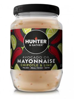 HUNTER & GATHER Avokádová majonéza s chipotle chilli papričkou a limetkou, 630 g