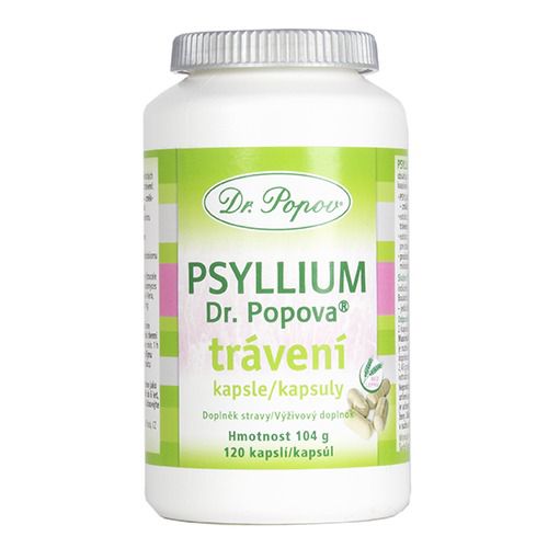 Psyllium Dr. Popova TRÁVENÍ kapsle, 120 ks Dr. Popov