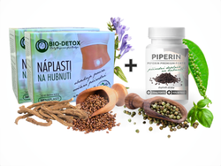 Náplasti na hubnutí 2+1 Piperin Premium FORTE 20mg 120tbl. - ZDARMA