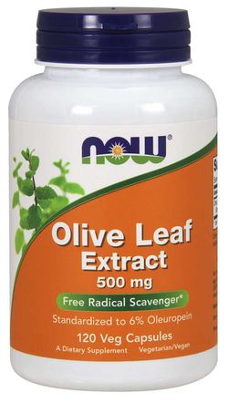 NOW® Foods NOW Extrakt z olivových listů, 500 mg x 120 rostlinných kapslí