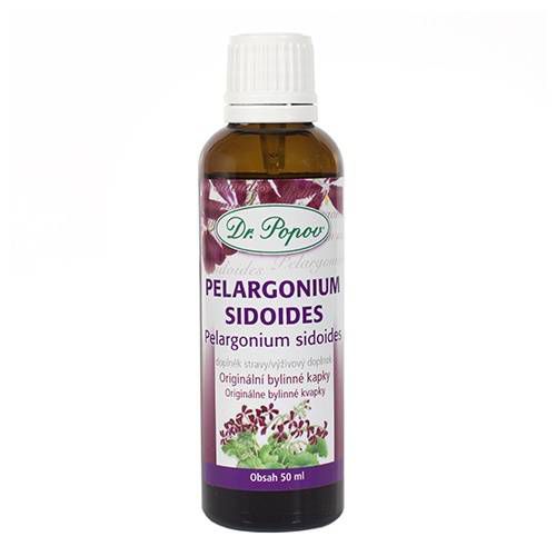 Pelargonium sidoides, originální bylinné kapky, 50 ml Dr. Popov