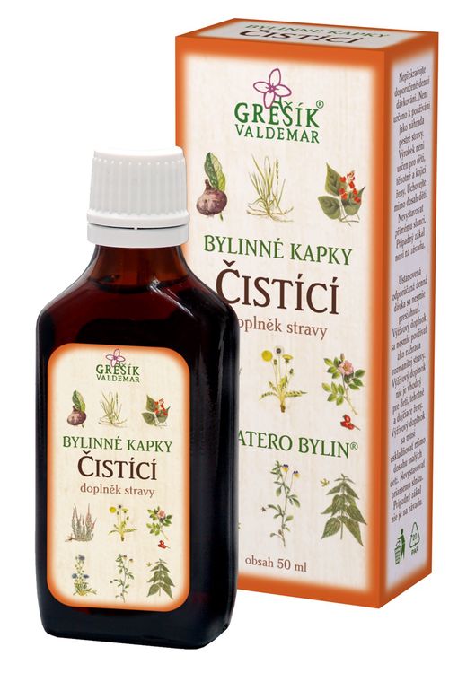 Grešík Čistící bylinné kapky Devatero bylin 50 ml