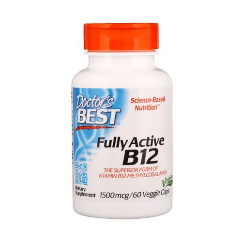 Doctor's Best Vitamin B12 (Metylkobalamin - aktivovaná forma) 1500 mcg, 60 rostlinných kapslí