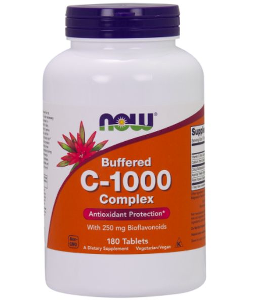 Now® Foods NOW Buffered Vitamin C-1000 Complex s bioflavonoidy, 180 tablet