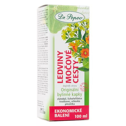 Ledviny – močové cesty, bylinné kapky, 100 ml Dr. Popov