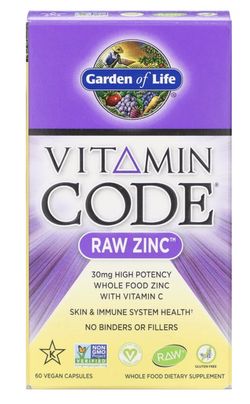 Garden of Life Vitamin Code RAW Zinc 30mg (zinek + vitamín C) - 60 kapslí