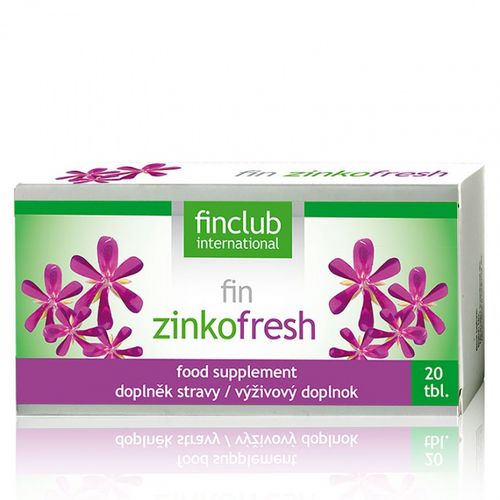 finclub fin Zinkofresh 20tbl./14g - Osvěžující cucavé tablety - péče o krk a dýchací cesty