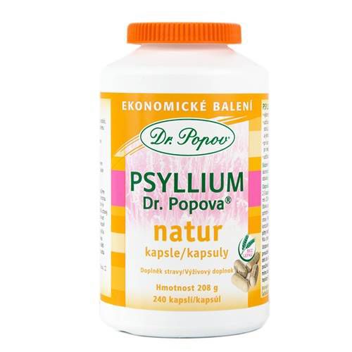 Psyllium Dr. Popova NATUR kapsle, ekonomické balení, 240 ks Dr. Popov