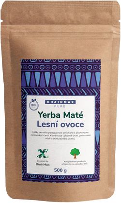 BrainMax Pure Organic Yerba Maté - Lesní ovoce, 500 g