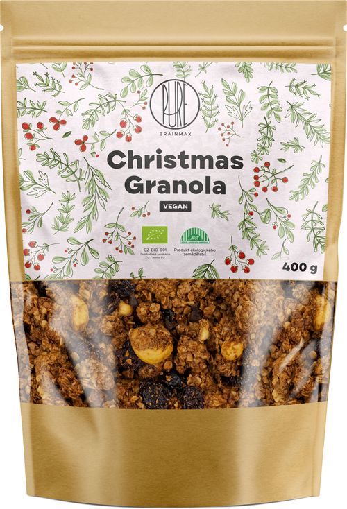 BrainMax Pure Vánoční Granola, BIO, 400 g *CZ-BIO-001 certifikát