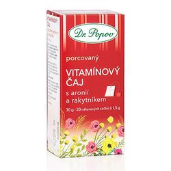 Vitamínový čaj s aronií a rakytníkem, porcovaný, 30 g Dr. Popov