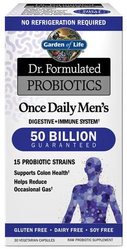 Garden of life Dr. Formulated Probiotics once daily Men's (probiotika pro muže), 50 mld. CFU, 15 kmenů, 30 rostlinných kapslí