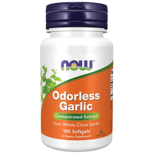 Now® Foods NOW Odorless Garlic (česnekový extrakt bez zápachu), 100 softgelových kapslí