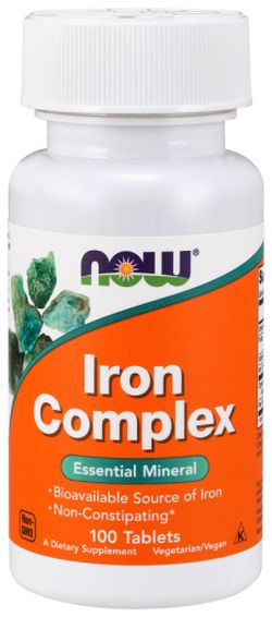 NOW® Foods NOW Iron Complex (železo), 100 tablet