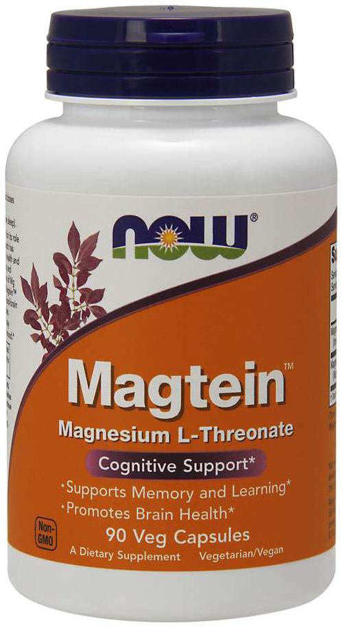 NOW® Foods NOW Magtein Magnesium (hořčík L-treonát), 90 rostlinných kapslí