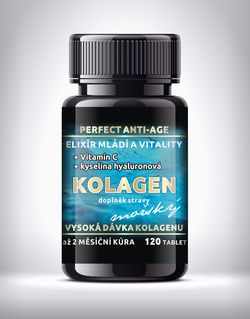 Bio-Detox Kolagen Mořský ANTI-AGE + vit. C a kys. hyaluronová - 120 tablet