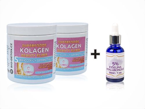 Bio-Detox Kolagen Beauty Elixír 2 + 1 kys.hyaluronová 5% ZDARMA