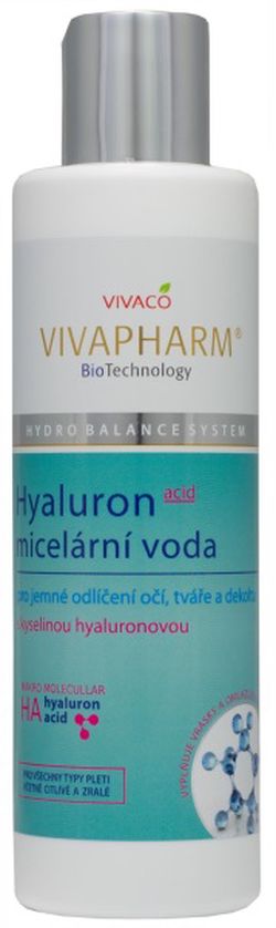 Micelární voda s kyselinou hyaluronovou VIVAPHARM 200ml