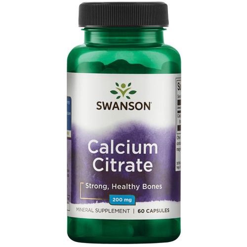 Swanson Calcium Citrate (Vápník Citrát), 200 mg, 60 kapslí