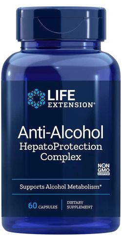 Life Extension Anti-Alcohol Hepatoprotection Complex (Ochrana před alkoholem), 60 softgel kapslí