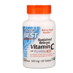 Doctor's Best Doctor’s Best Vitamin C PureWay-C s postupným uvolňováním, 500 mg, 60 tablet