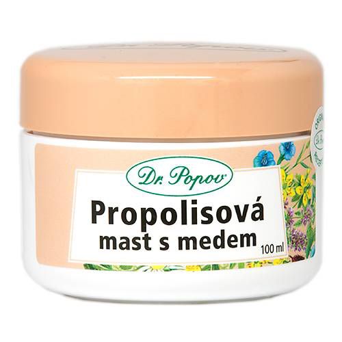 Propolisová mast s medem, 100 ml Dr. Popov