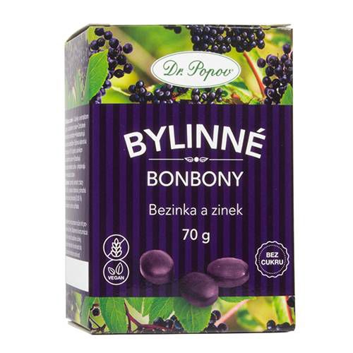 Bonbony Bezinka a zinek, 70 g Dr. Popov