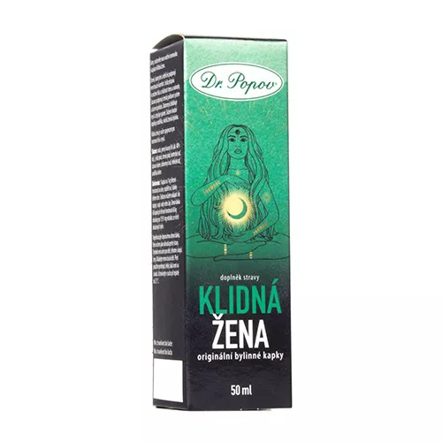 Klidná žena, originální bylinné kapky, 50 ml Dr. Popov