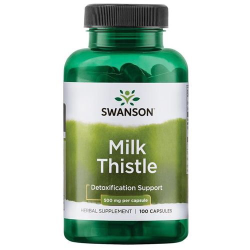 Swanson Milk Thistle (Ostropestřec), 500 mg, 100 kapslí