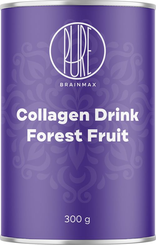 BrainMax Pure Collagen Drink, kolagen nápoj, lesní ovoce 300 g Hydrolyzovaný grass-fed kolagen, téměř 9000 mg na dávku!