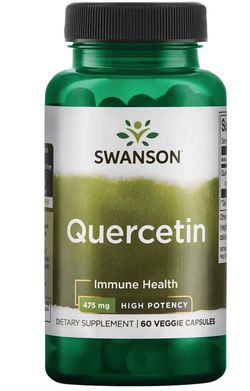 Swanson High Potency Quercetin (Kvercetin), 475 mg, 60 rostlinných kapslí  Akční cena