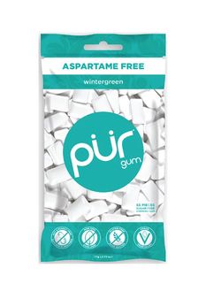 PÜR přírodní žvýkačky bez Aspartamu, Wintergreen, 55ks