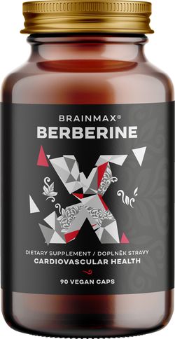 BrainMax Berberin 550 mg, 90 rostlinných kapslí