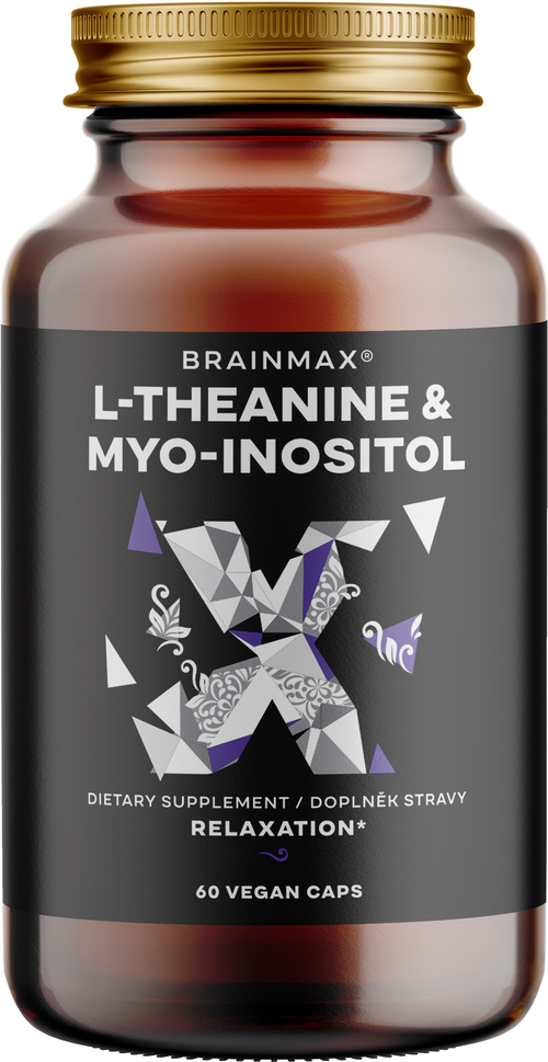 BrainMax L-Theanine & Myo-Inositol, 60 rostlinných kapslí