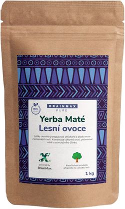 BrainMax Pure Organic Yerba Maté - Lesní ovoce, 1000 g