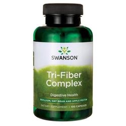 Swanson Tri-Fiber Complex, Komplex 3 Druhů Vlákniny, 100 kapslí