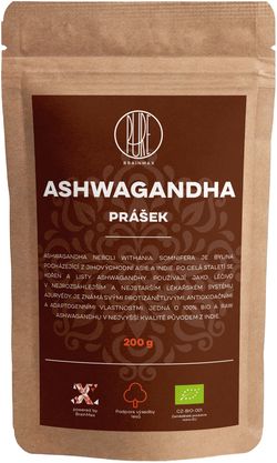 BrainMax Pure Ashwagandha BIO prášek, 200 g *CZ-BIO-001 certifikát