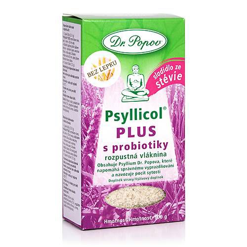 Psyllicol® PLUS s probiotiky, 100 g Dr. Popov