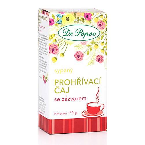 Prohřívací čaj se zázvorem, sypaný, 50 g Dr. Popov