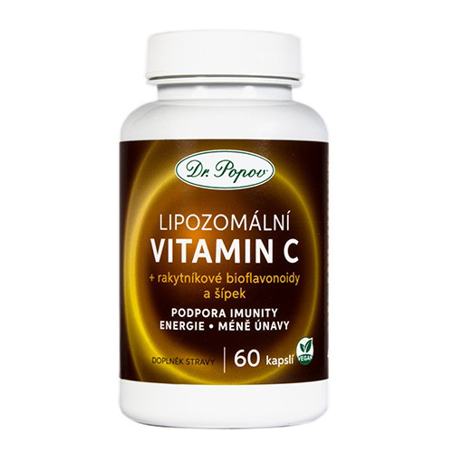 Lipozomální vitamin C s rakytníkem a šípkem, 60 kapslí