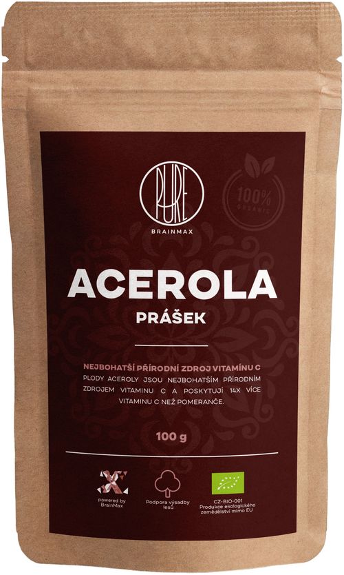 BrainMax Pure Acerola BIO prášek, 100 g *CZ-BIO-001 certifikát