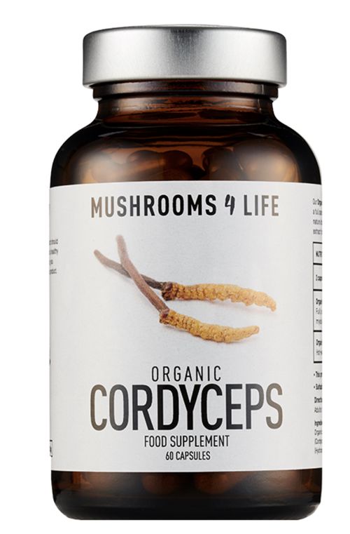 Mushrooms 4 Life Cordyceps - Certifikovaná BIO houba, 60 kapslí