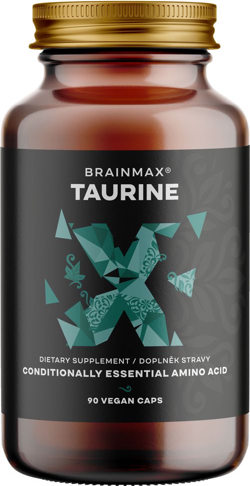 BrainMax Taurine, taurin, 825 mg, 90 rostlinných kapslí