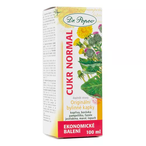 Cukr normal, kapky, 100 ml Dr. Popov