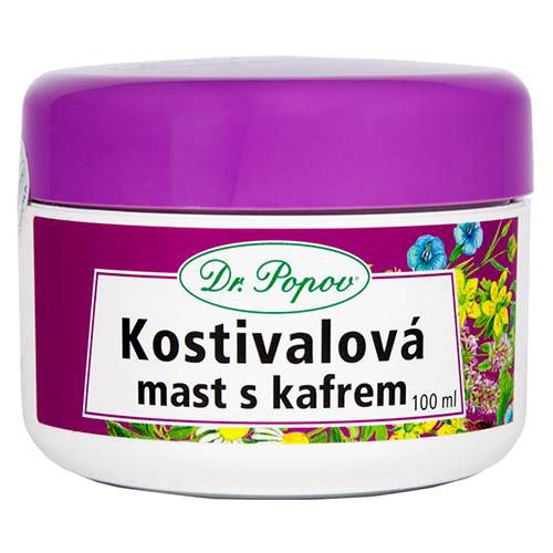 Kostivalová mast s kafrem, 100 ml Dr. Popov