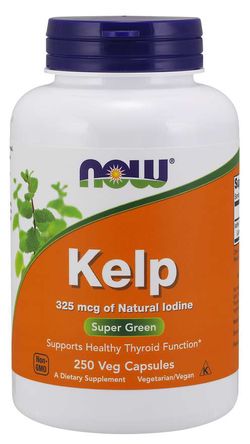 NOW® Foods NOW Kelp, Přírodní Jód, 325 ug, 250 rostlinných kapslí