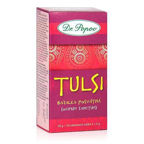 Tulsi, bylinný čaj, 30 g Dr. Popov