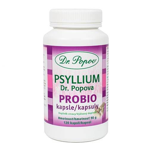 Psyllium Dr. Popova PROBIO kapsle, 120 ks Dr. Popov