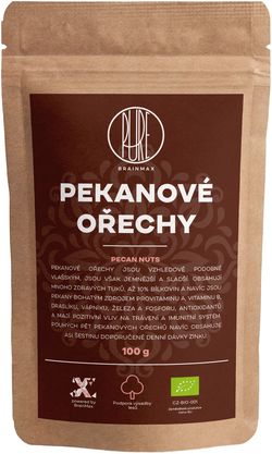 BrainMax Pure Pekanové ořechy BIO, 100 g *CZ-BIO-001 certifikát